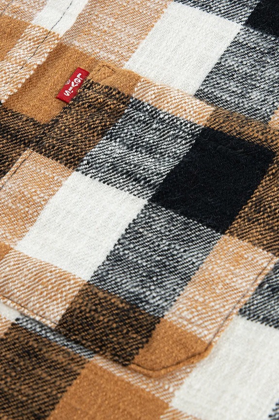 Αγορίστικα Παιδικό βαμβακερό πουκάμισο Levi's BUFFALO CHECK FLANNEL SHIR 8EN817 μπεζ