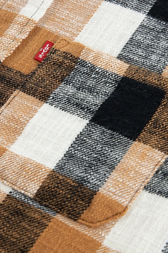 Αγορίστικα Παιδικό βαμβακερό πουκάμισο Levi's BUFFALO CHECK FLANNEL SHIR 8EN817 μπεζ