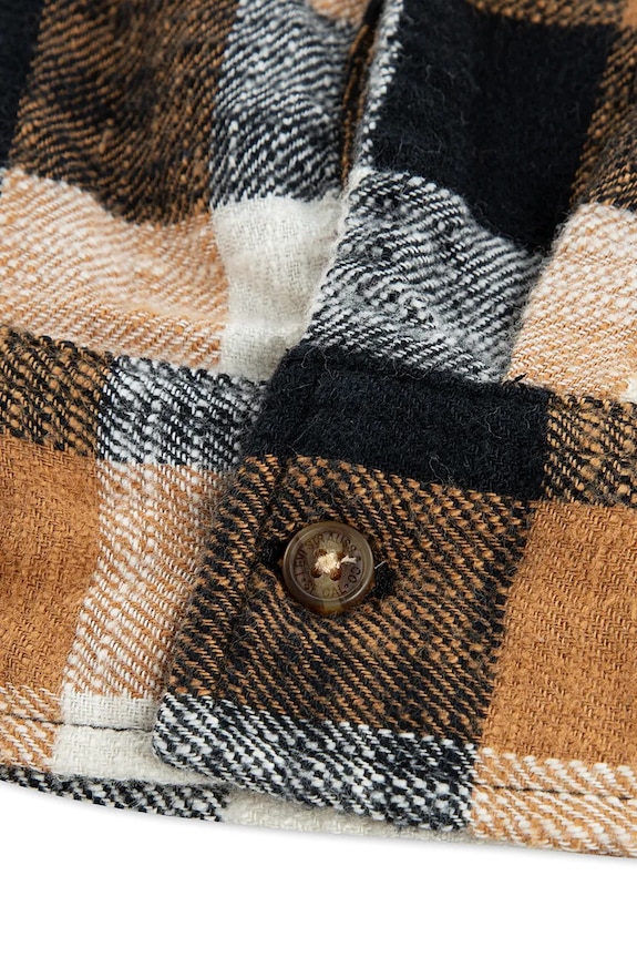 Παιδικό βαμβακερό πουκάμισο Levi's BUFFALO CHECK FLANNEL SHIR μπεζ 8EN817