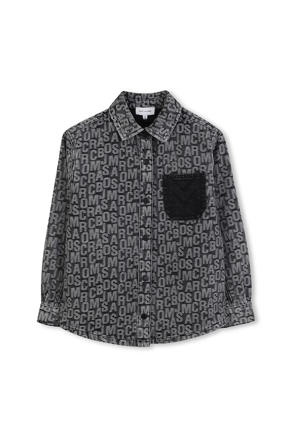 Marc Jacobs cămașă de bumbac pentru copii W60633.114.150 negru AW25