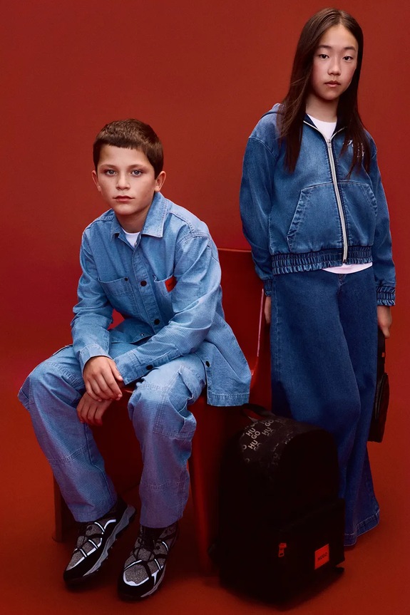 HUGO cămașă din denim pentru copii G00528.114.150
