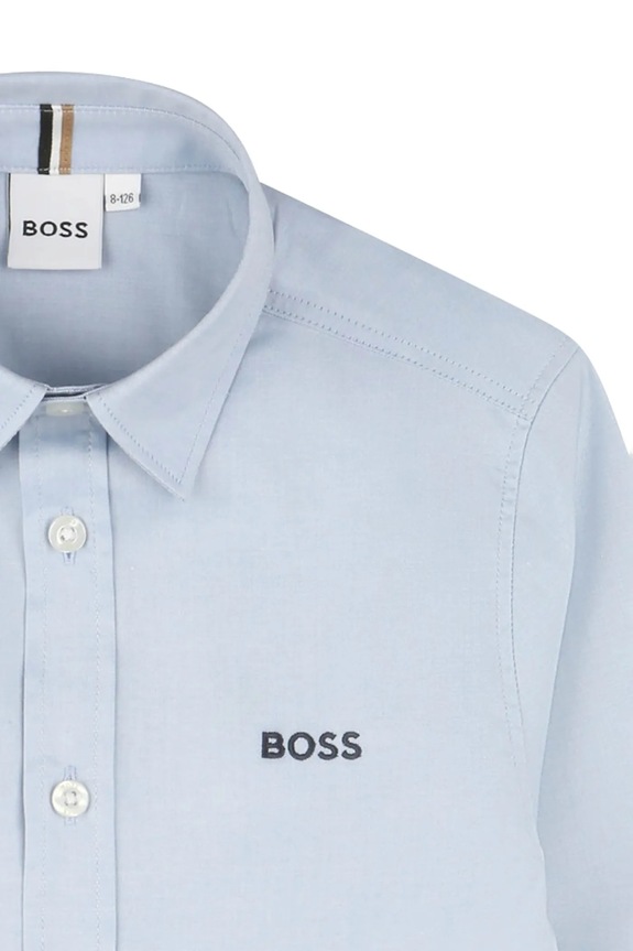 BOSS koszula bawełniana dziecięca niebieski J52675.114.150
