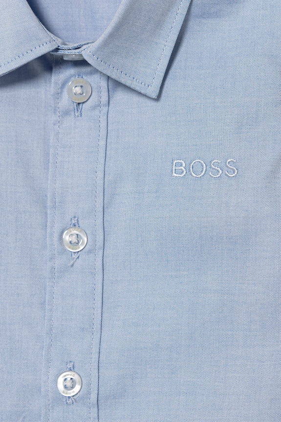 Băieți BOSS cămașă din bumbac pentru bebeluși J52681.71.81 albastru