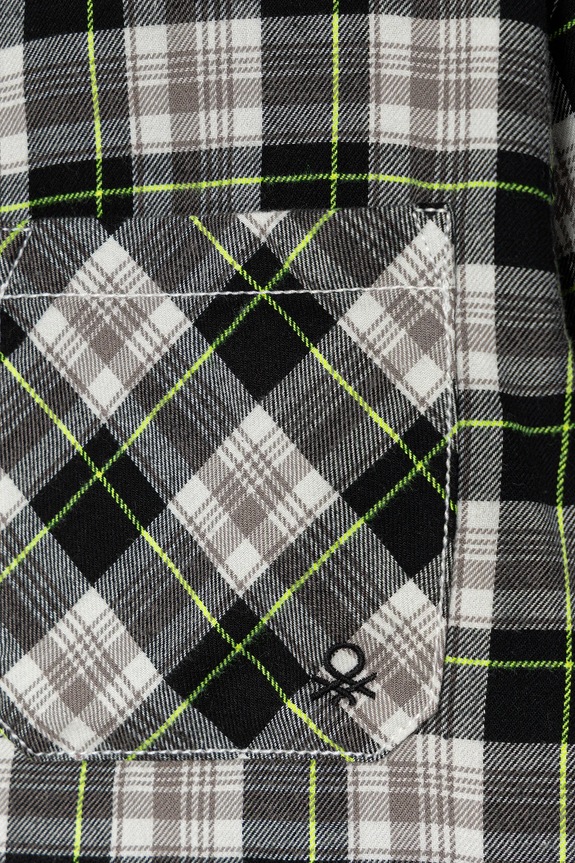 Αγορίστικα Παιδικό βαμβακερό πουκάμισο United Colors of Benetton 5LQHCQ04B.G.seasonal μαύρο