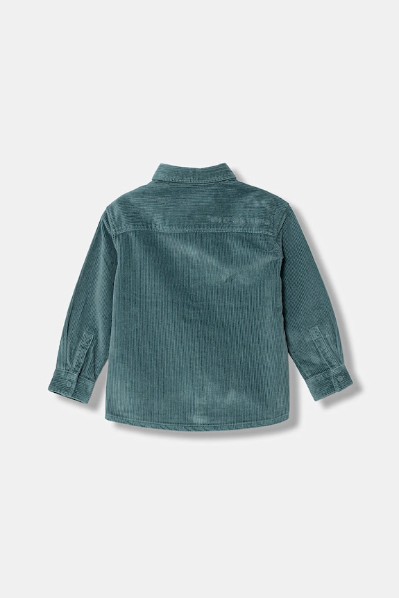 Βαμβακερό πουκάμισο United Colors of Benetton 5IKTCQ04I.G.Seasonal πράσινο AW25