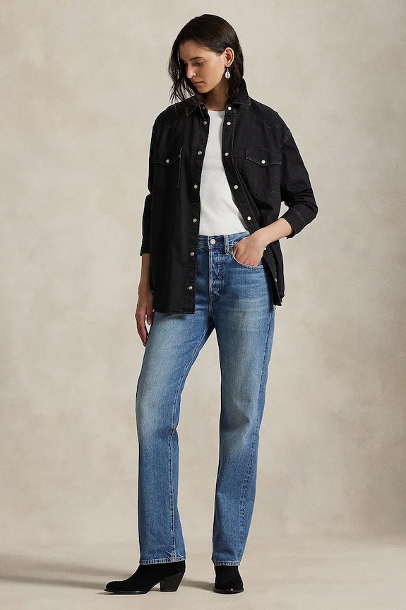 Oblečenie Rifľová košeľa Polo Ralph Lauren 211971225 čierna