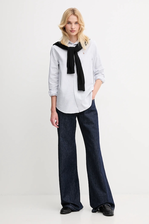 Βαμβακερό πουκάμισο Polo Ralph Lauren 211971500 μωβ SS26