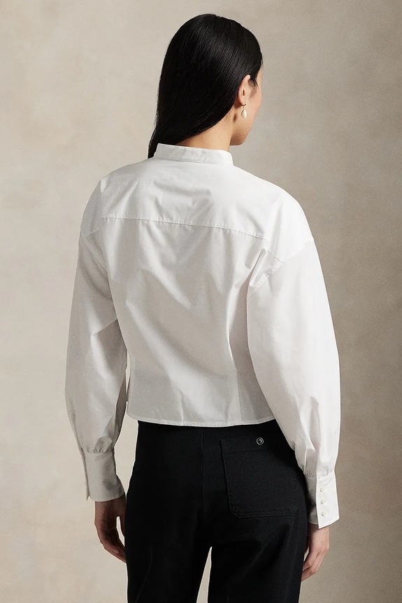 Βαμβακερό πουκάμισο Polo Ralph Lauren 211971507 λευκό AW25