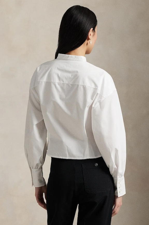 Βαμβακερό πουκάμισο Polo Ralph Lauren 211971507 λευκό AW25