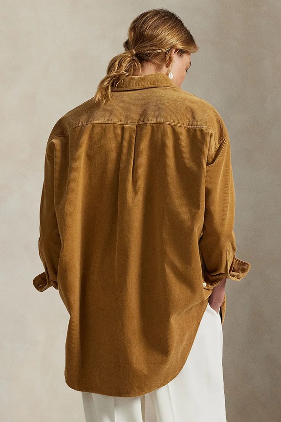 Polo Ralph Lauren camicia in velluto a coste 211971525 beige AW25