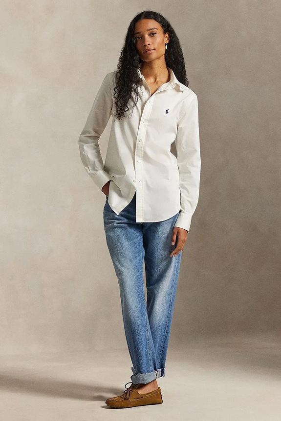 Oblečení Bavlněná košile Polo Ralph Lauren 211A92177 béžová