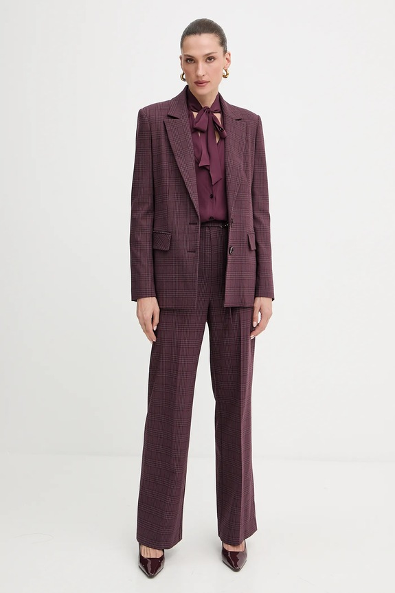 Košile Patrizia Pepe 8C0785.A8I1 burgundské AW25