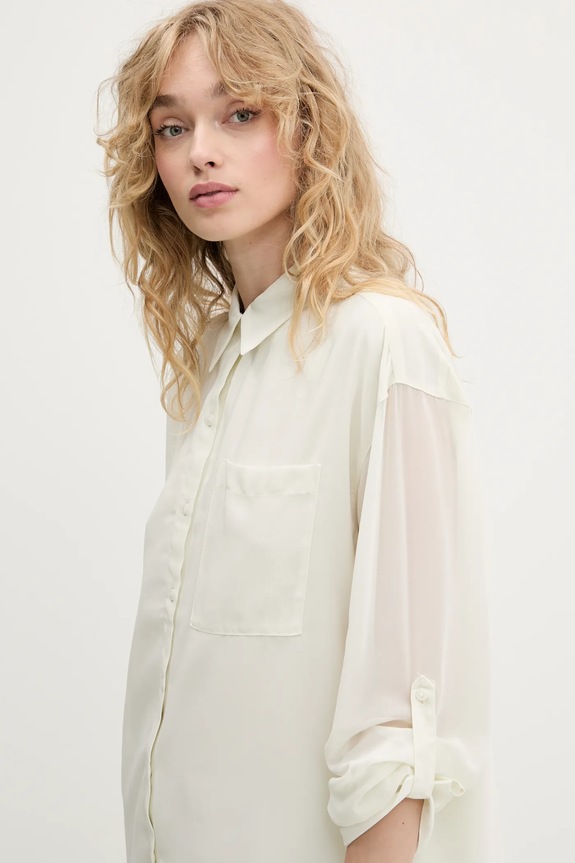 Srajca Calvin Klein bež LV044B902G