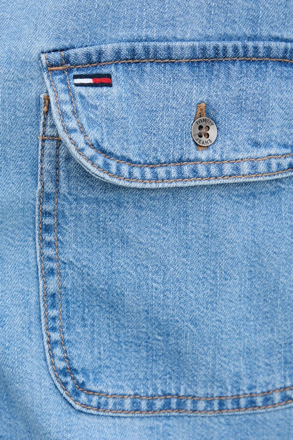 Памучна риза Tommy Jeans DW0DW21073 син