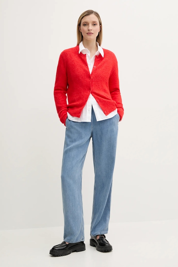 Бавовняна сорочка Samsoe Samsoe SAATRANI F25200082 білий AW25