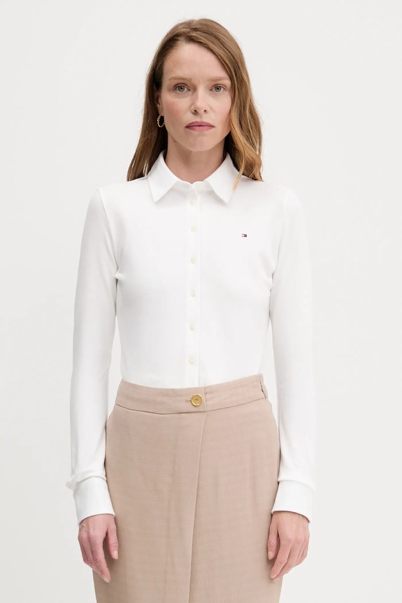 Tommy Hilfiger koszula z elastanem biały WW0WW43528