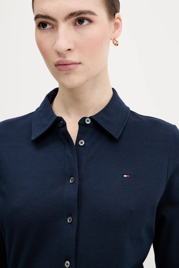 Košulja Tommy Hilfiger mornarsko plava WW0WW43528