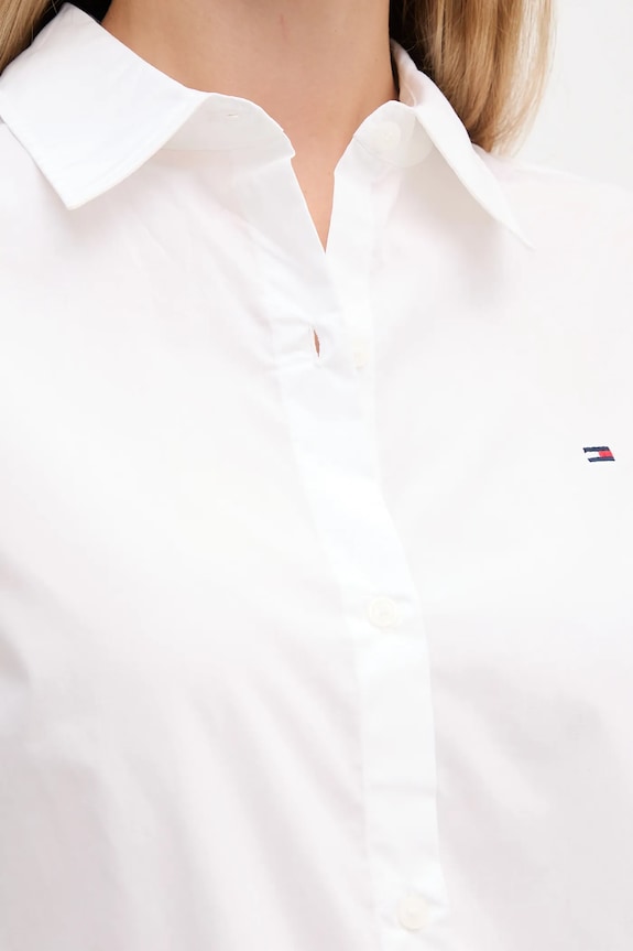 Tommy Hilfiger ing női pamut elasztánnal WW0WW47169 fehér