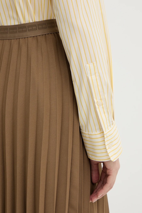 Tommy Hilfiger koszula damska bawełniana z elastanem WW0WW47169 żółty