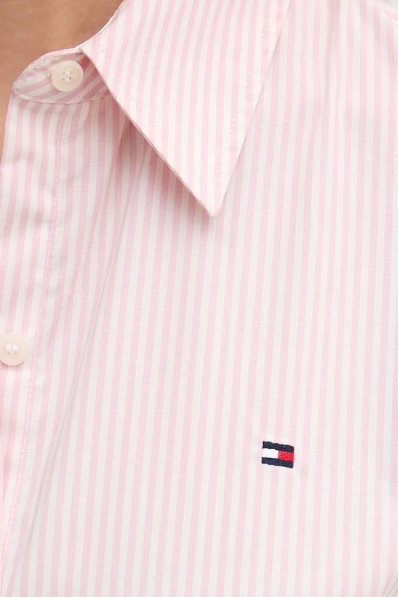 Tommy Hilfiger camicia da donna in cotone con elastan WW0WW47169 rosa