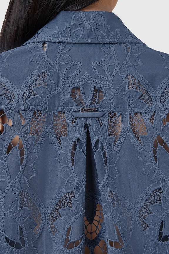 Îmbrăcăminte AllSaints cămașă CHARLI W098PC albastru