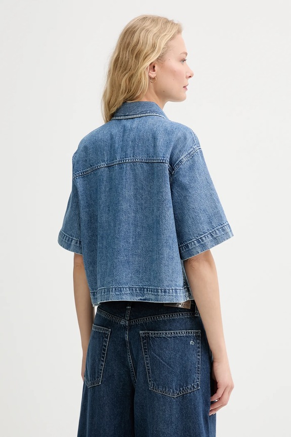 Abbigliamento Rag & Bone camicia di jeans WDD25PA001UFRI blu