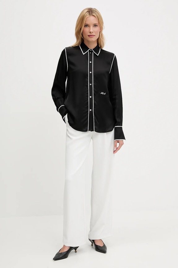 Košile Karl Lagerfeld A3W11012 černá AW25