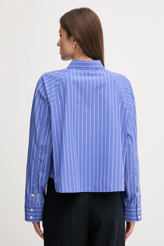 Oblečení Bavlněná košile Calvin Klein Jeans LV047C118G fialová