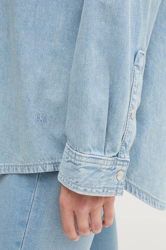 Džínová košile Calvin Klein Jeans LV047C709G modrá
