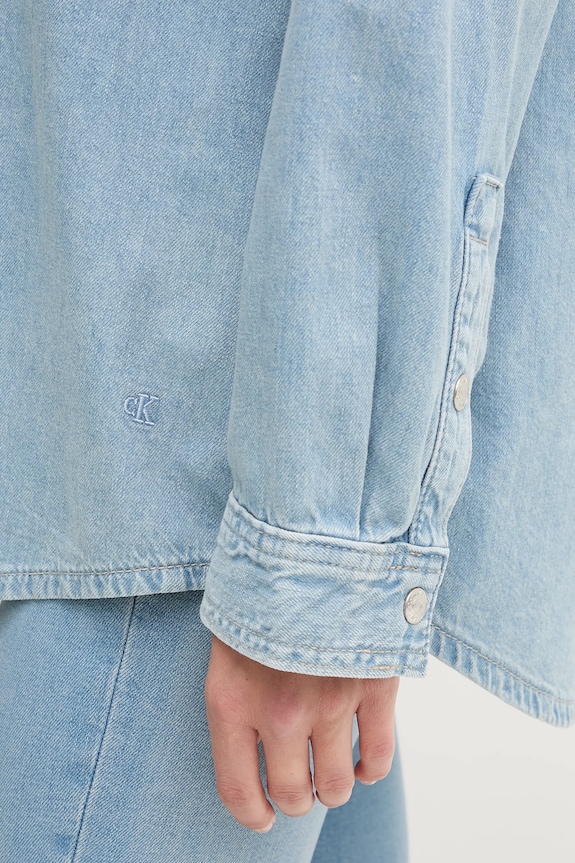 Džínová košile Calvin Klein Jeans LV047C709G modrá