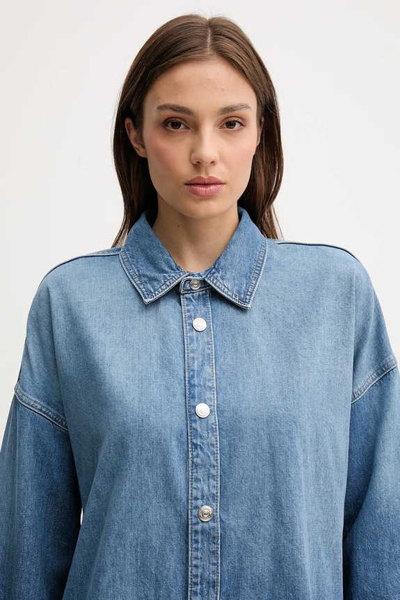 Rifľová košeľa Calvin Klein Jeans modrá LV047C783G