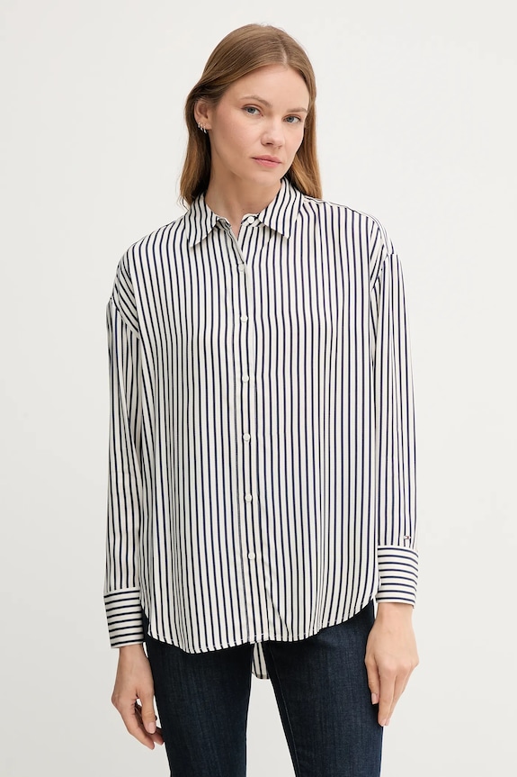Tommy Hilfiger cămașă cu modele bleumarin WW0WW45888