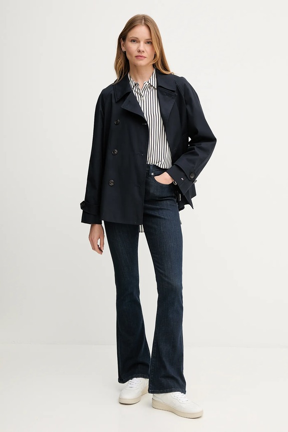 Tommy Hilfiger cămașă WW0WW45888 bleumarin AW25