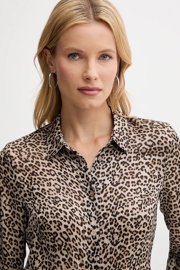 Guess koszula CLOUIS beżowy W5YH0X.WDW82