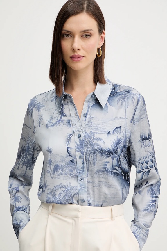 Guess koszula CONCETTA niebieski W5YH03.WF1T2