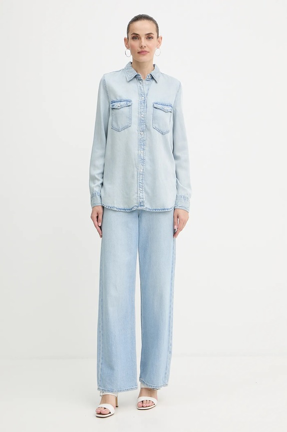 Πουκάμισο Guess WESTERN W5YH33.D4N61 μπλε AW25