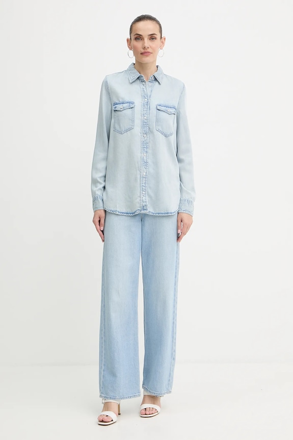 Πουκάμισο Guess WESTERN W5YH33.D4N61 μπλε AW25