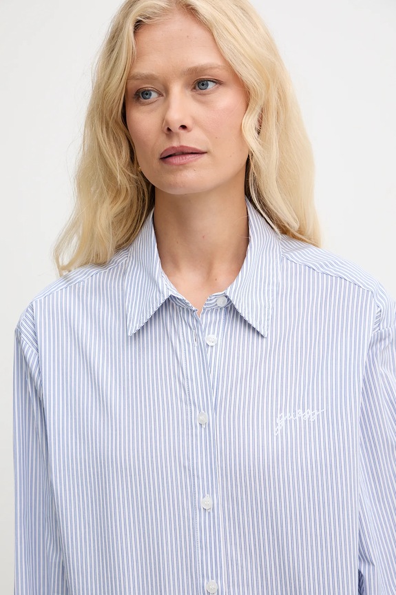 Guess cămașă din bumbac LAURIANE albastru W5YH47.WHD10