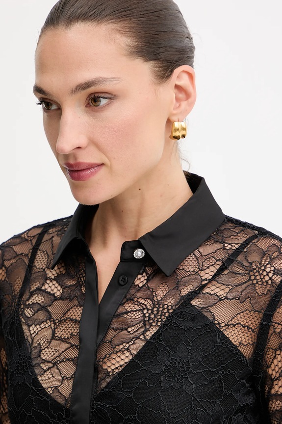 Košile Guess ANTOINETTE černá W5YH58.WHDY0