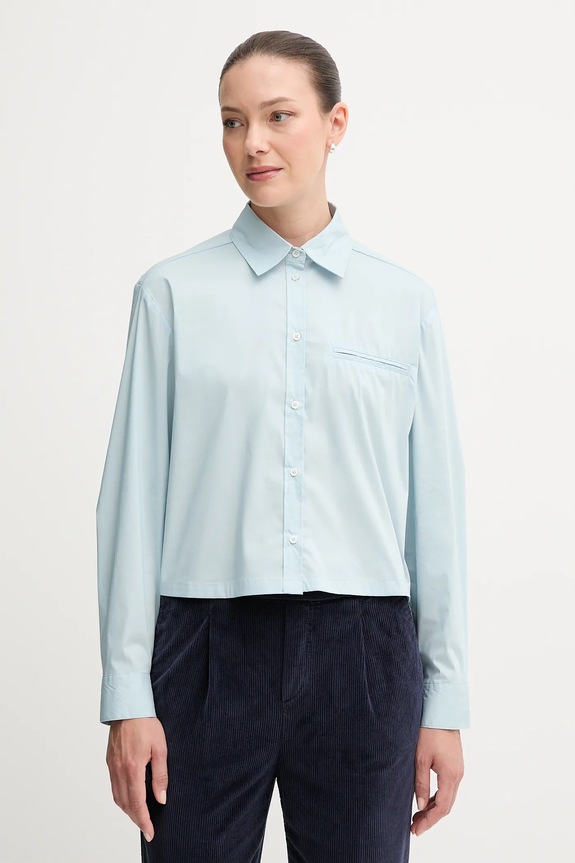 Košeľa United Colors of Benetton relaxed modrá 54KXDQ0CC