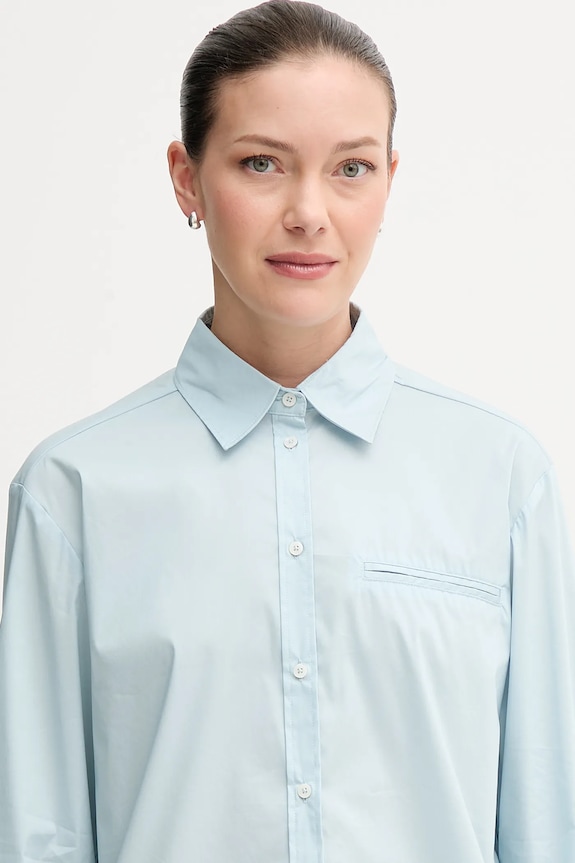 Košeľa United Colors of Benetton modrá 54KXDQ0CC