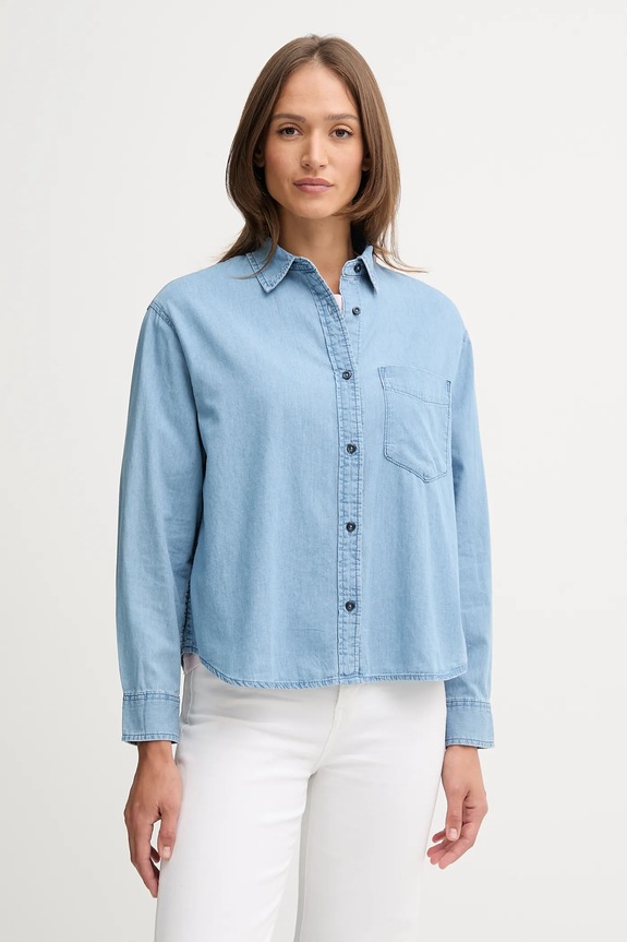 United Colors of Benetton farmering pamut kék 5DHJDQ0CJ