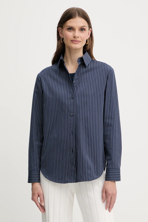 MM by Max Mara koszula bawełniana EFFIGE wzorzyste granatowy 2526116037600
