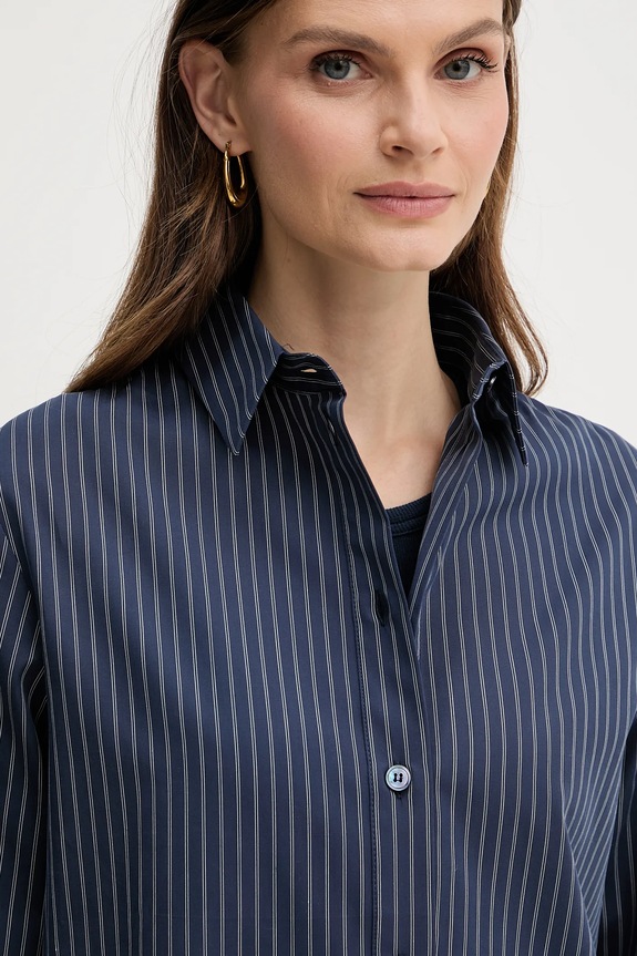 MM by Max Mara koszula bawełniana EFFIGE granatowy 2526116037600