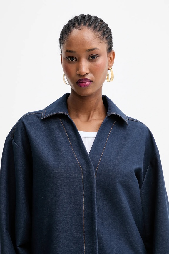 MM by Max Mara koszula ORLEANS granatowy 2526916017600
