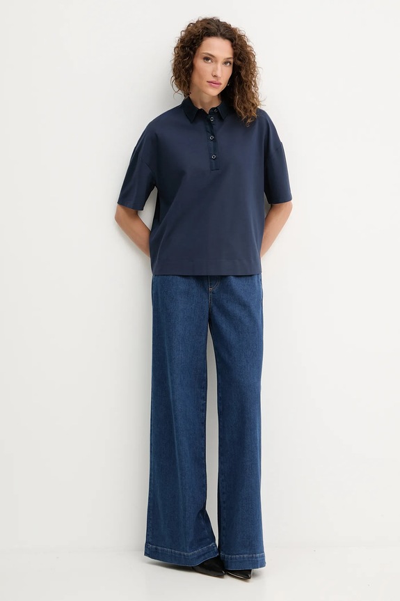 Polo tričko MM by Max Mara NAVE 2526956027600 tmavomodrá AW25
