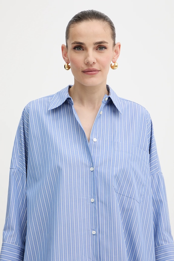 Bavlněná košile Weekend Max Mara ZAVORRA modrá 2525116121600