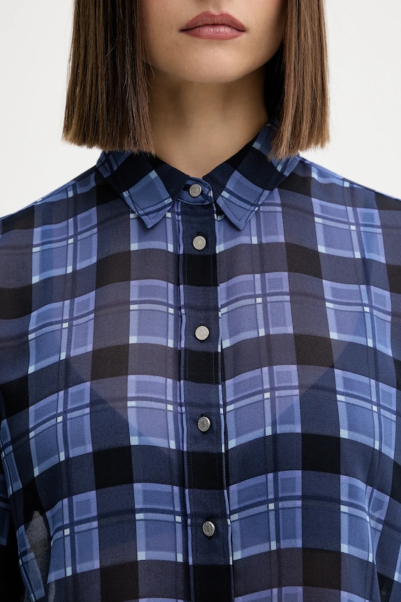Πουκάμισο Tommy Jeans σκούρο μπλε DW0DW21452