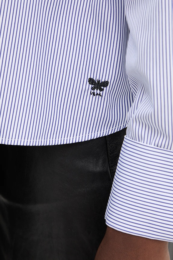 Bavlnená košeľa Weekend Max Mara ARTURO 2525116042600 tmavomodrá