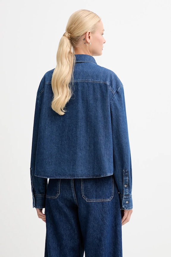 Îmbrăcăminte Weekend Max Mara cămașă jeans OBBIA 2525116052600 bleumarin